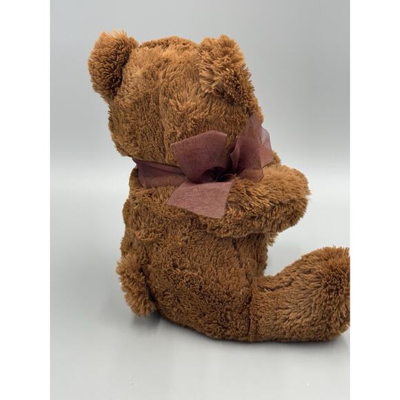 American Gifts Brown Teddy Bear Plush Vase Hugger 10” Stuffed Animal - Picture 4 of 9